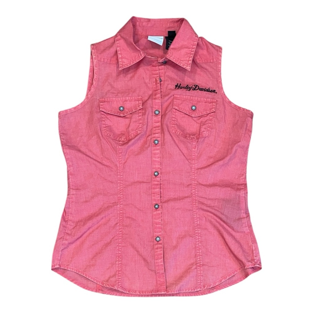 Harley Davidson pink sleeveless top